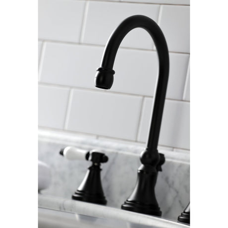 Bel Air Widespread Bathroom Faucet with Brass Pop Up - BUILDMYPLACE