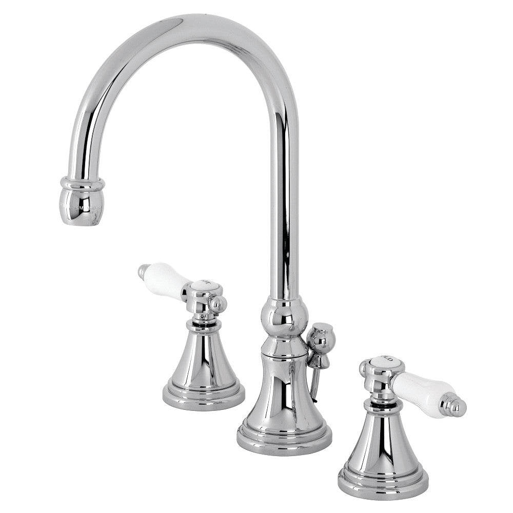 Bel Air Widespread Bathroom Faucet with Brass Pop Up - BUILDMYPLACE