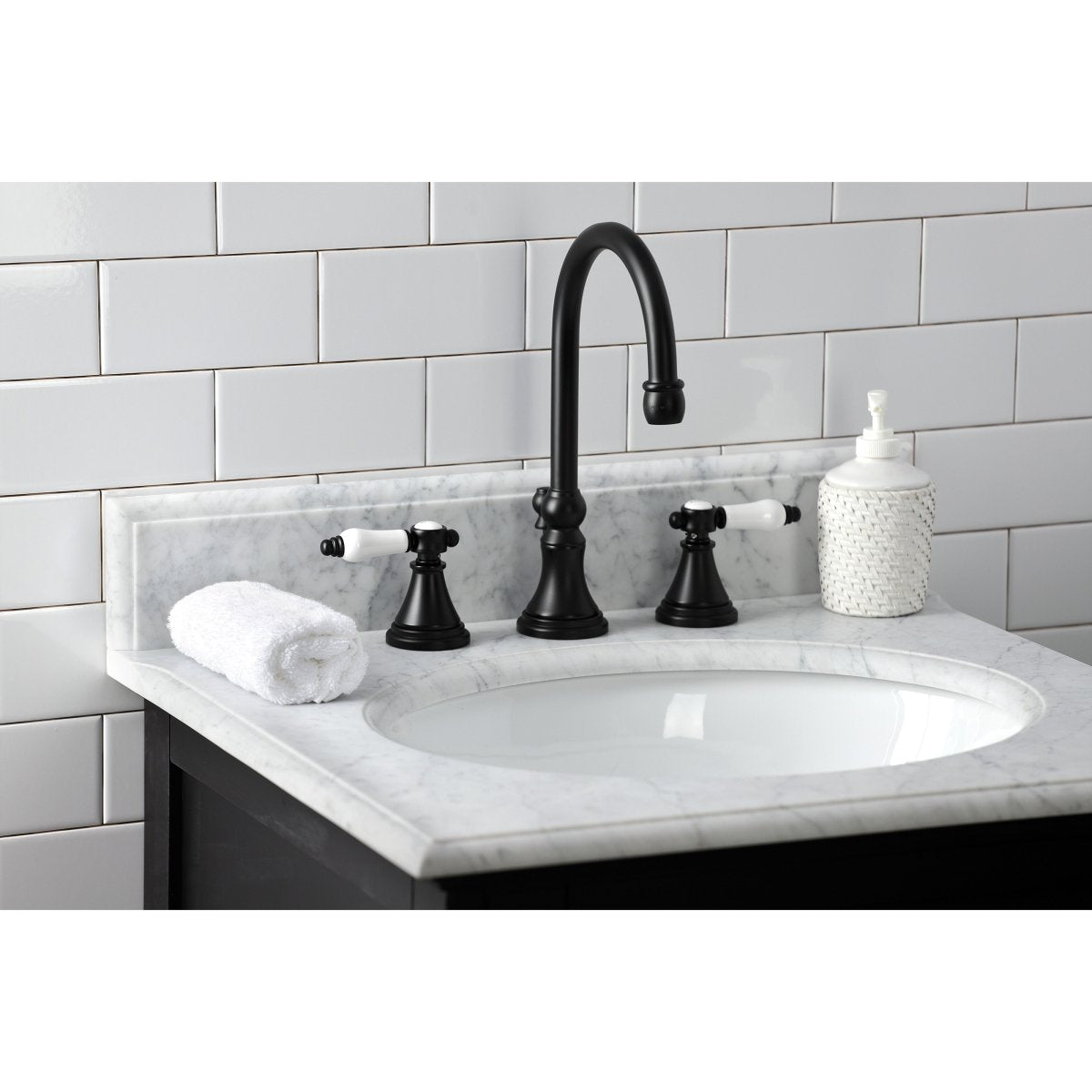 Bel Air Widespread Bathroom Faucet with Brass Pop Up - BUILDMYPLACE