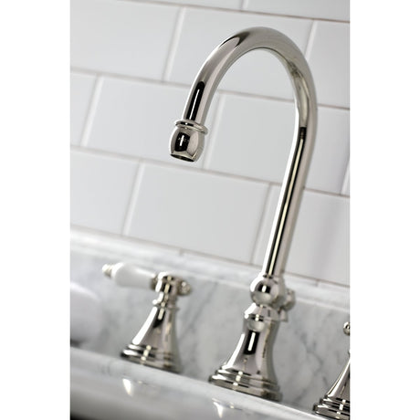 Bel Air Widespread Bathroom Faucet with Brass Pop Up - BUILDMYPLACE