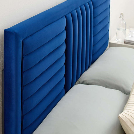 Believe Channel Tufted Performance Velvet Twin Headboard - BUILDMYPLACE