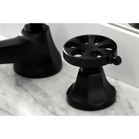 Belknap Deck Mount Widespread Bathroom Faucet With Brass Pop Up - BUILDMYPLACE