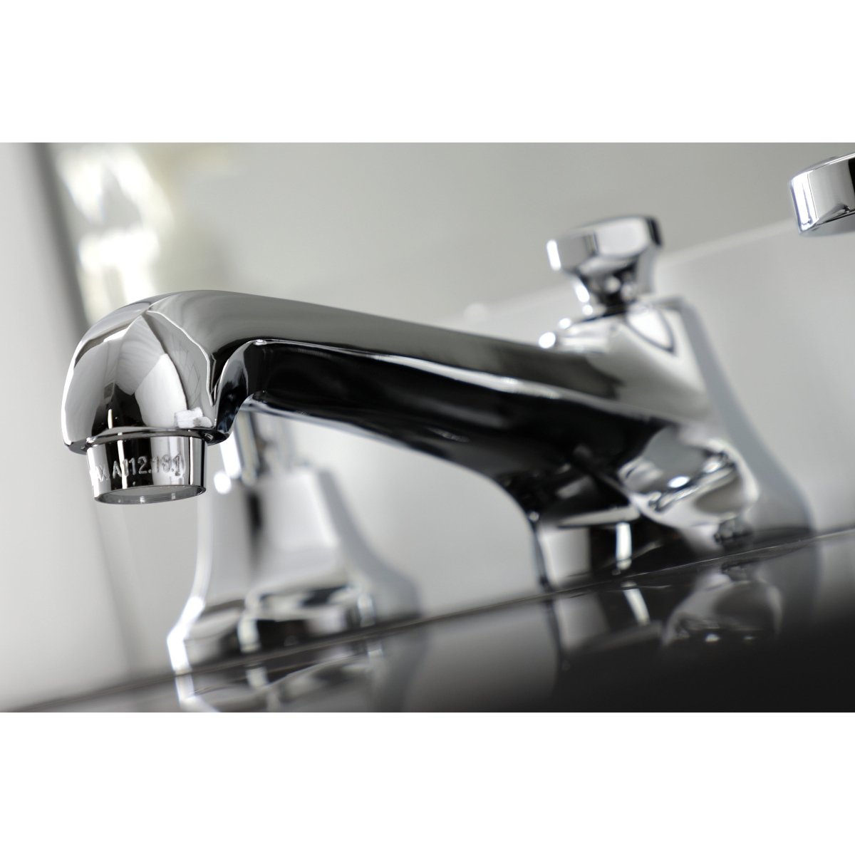 Belknap Deck Mount Widespread Bathroom Faucet With Brass Pop Up - BUILDMYPLACE