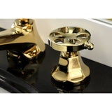 Belknap Deck Mount Widespread Bathroom Faucet With Brass Pop Up - BUILDMYPLACE