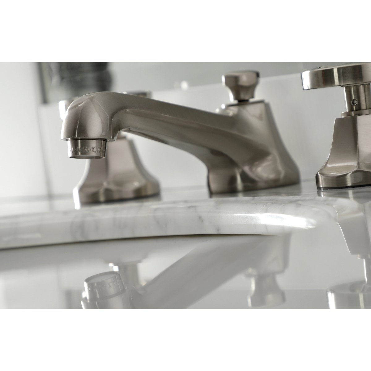 Belknap Deck Mount Widespread Bathroom Faucet With Brass Pop Up - BUILDMYPLACE