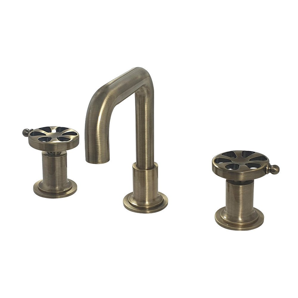 Belknap Widespread Bathroom Faucet With Push Pop - Up - BUILDMYPLACE