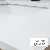 Jacques Distressed Grey Freestanding Bathroom Vanity with White Quartz Top, White Square Sink