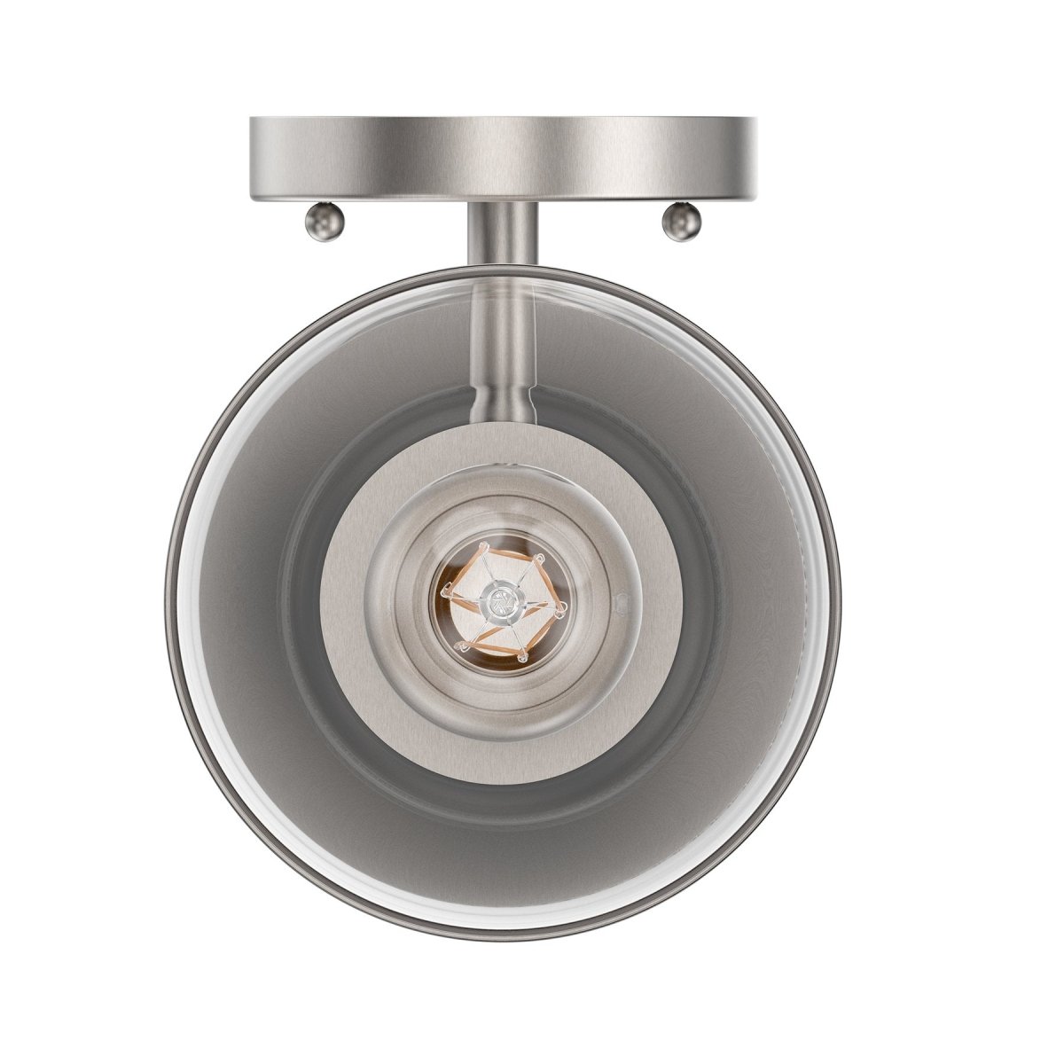 Bell Shape Wall Sconce Lighting Fixture, Brushed Nickel Finish, E26 Base, UL Listed for Dry Location, 3 Years Warranty - BUILDMYPLACE