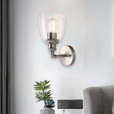 Bell Shape Wall Sconce Lighting Fixture, Brushed Nickel Finish, E26 Base, UL Listed for Dry Location, 3 Years Warranty - BUILDMYPLACE