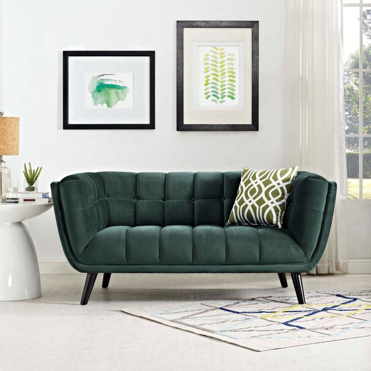 Bestow Performance Velvet Loveseat - BUILDMYPLACE