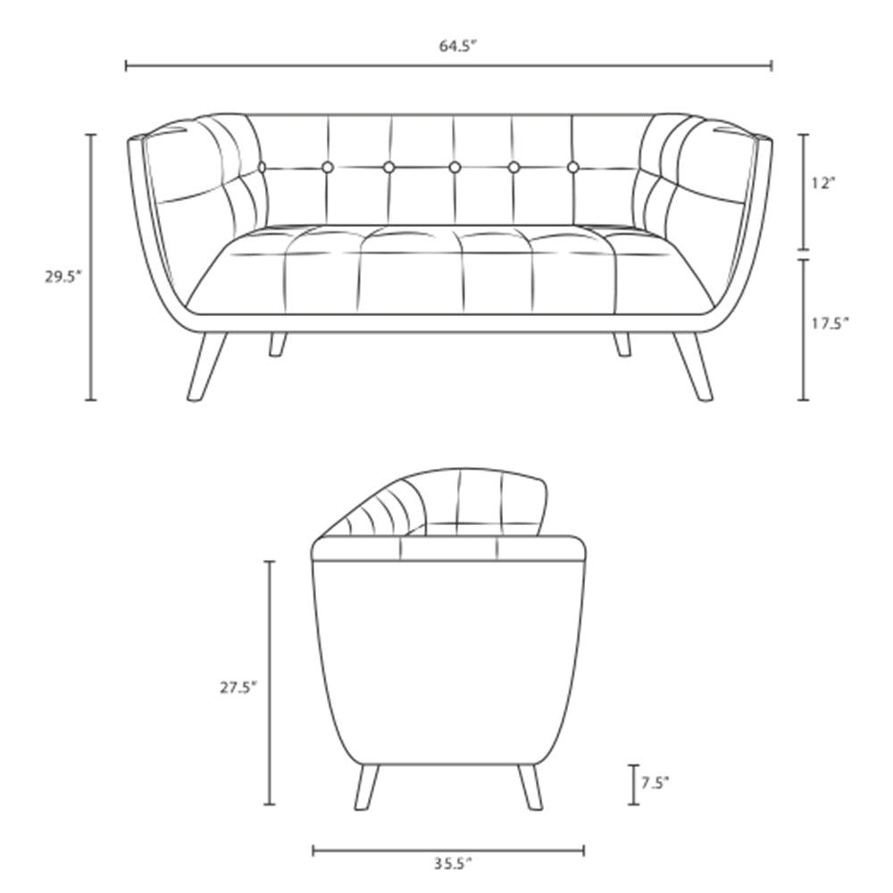 Bestow Performance Velvet Loveseat - BUILDMYPLACE