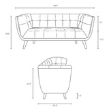 Bestow Performance Velvet Loveseat - BUILDMYPLACE