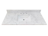 Bianco Carrara White Premium 1" thickness Vanity Top - BUILDMYPLACE