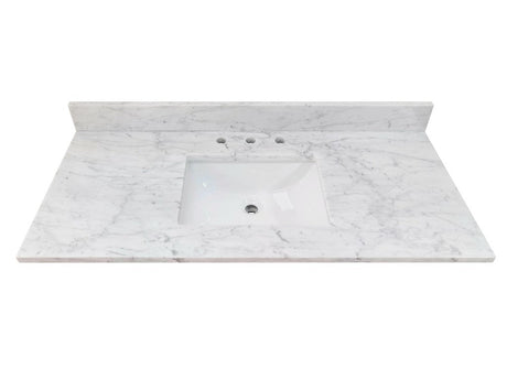 Bianco Carrara White Premium 1" thickness Vanity Top - BUILDMYPLACE