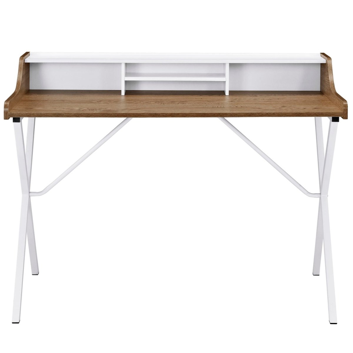 Bin Contemporary Modern Writing Desk With Storage Cabbies - Cherry - BUILDMYPLACE