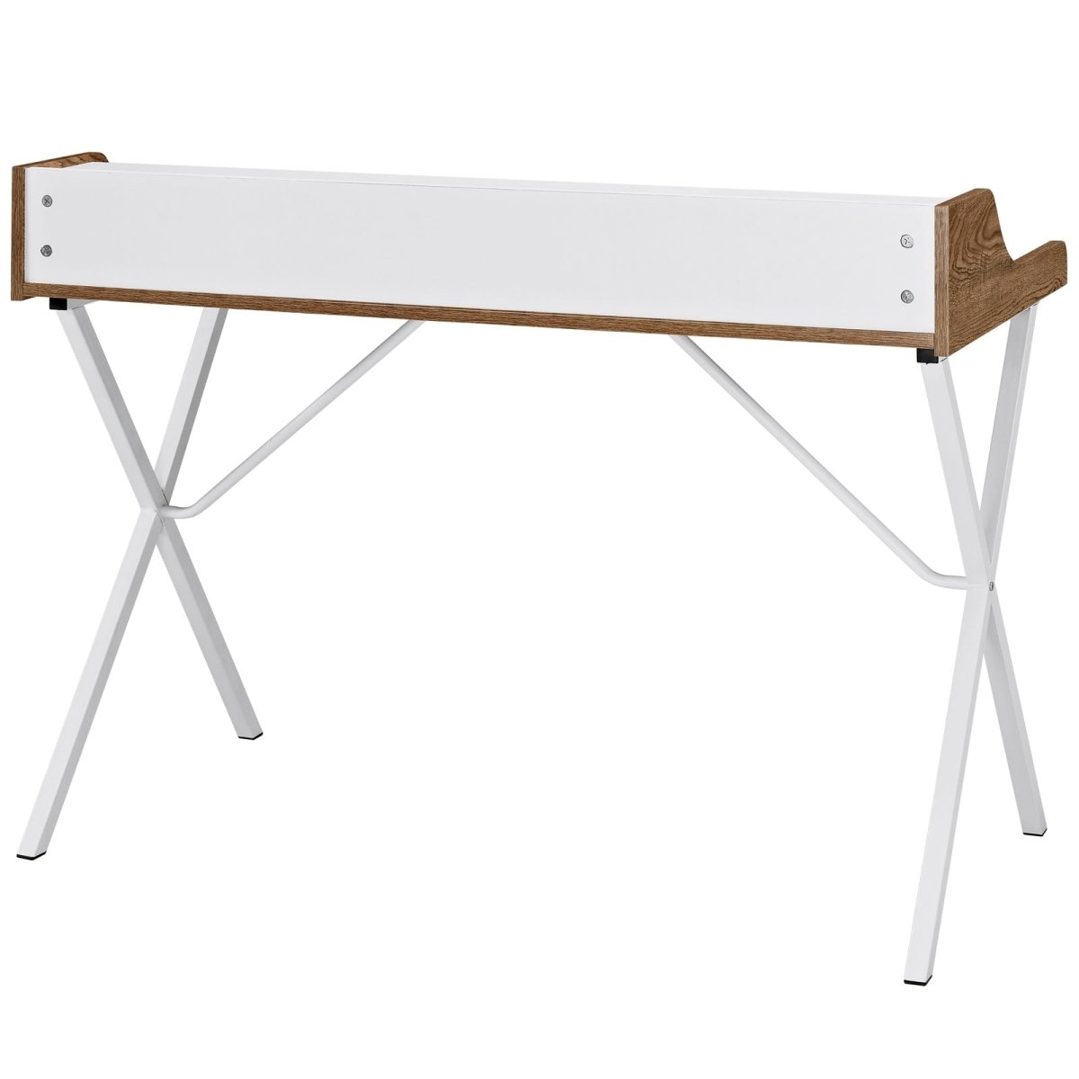 Bin Contemporary Modern Writing Desk With Storage Cabbies - Cherry - BUILDMYPLACE