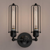 Birdcage Shape Bathroom Light Fixtures, Matte Black Finish, 1 - Light/2 - Light, E26 Base, UL Listed, For Dry Locations, Wall Mount, Bathroom Vanity Lighting - BUILDMYPLACE