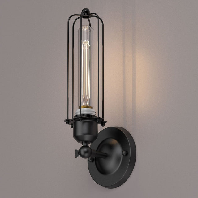 Birdcage Shape Bathroom Light Fixtures, Matte Black Finish, 1 - Light/2 - Light, E26 Base, UL Listed, For Dry Locations, Wall Mount, Bathroom Vanity Lighting - BUILDMYPLACE