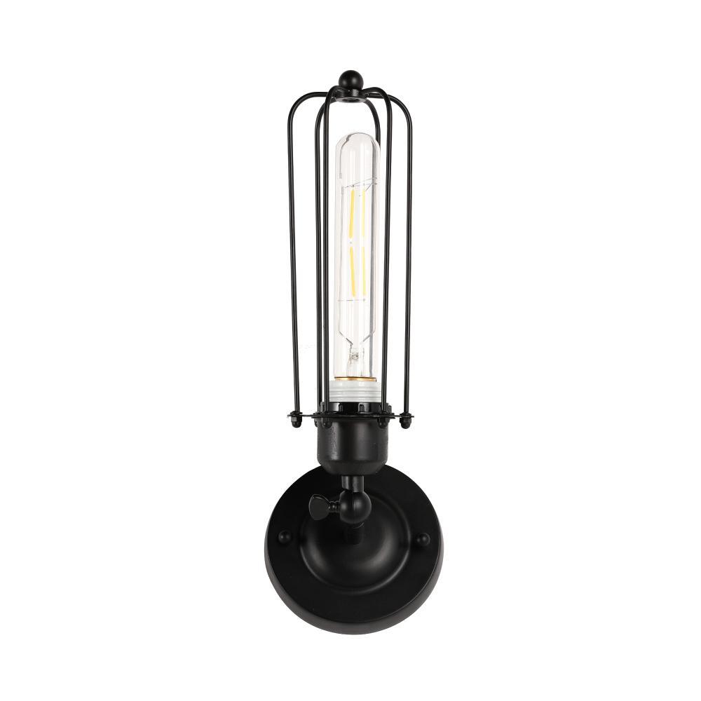 Birdcage Shape Bathroom Light Fixtures, Matte Black Finish, 1 - Light/2 - Light, E26 Base, UL Listed, For Dry Locations, Wall Mount, Bathroom Vanity Lighting - BUILDMYPLACE