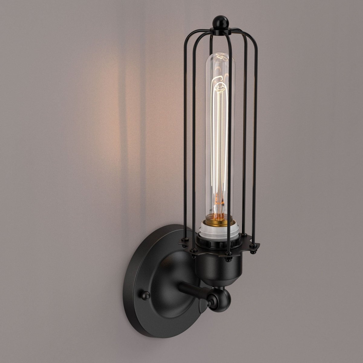 Birdcage Shape Bathroom Light Fixtures, Matte Black Finish, 1 - Light/2 - Light, E26 Base, UL Listed, For Dry Locations, Wall Mount, Bathroom Vanity Lighting - BUILDMYPLACE