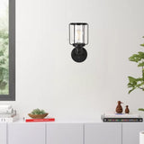 Birdcage Shape Bathroom Light Fixtures, Wall Mount, Matte Black with Clear Glass Shade, 1 - Light/2 - Light/3 - Light, E26 Base, For Damp Locations, Vanity Lighting - BUILDMYPLACE