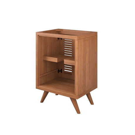 Birdie Natural Teak Wood Bathroom Vanity Cabinet (Sink Basin Not Included) - BUILDMYPLACE