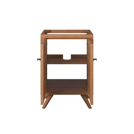 Birdie Natural Teak Wood Bathroom Vanity Cabinet (Sink Basin Not Included) - BUILDMYPLACE