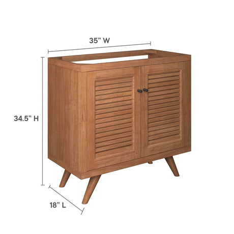 Birdie Natural Teak Wood Bathroom Vanity Cabinet (Sink Basin Not Included) - BUILDMYPLACE