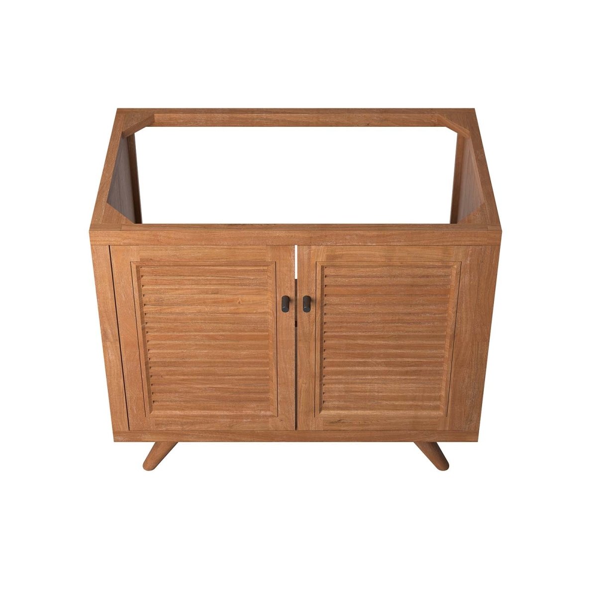 Birdie Natural Teak Wood Bathroom Vanity Cabinet (Sink Basin Not Included) - BUILDMYPLACE