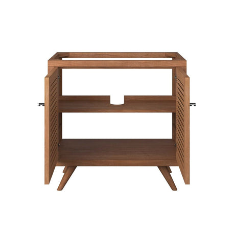 Birdie Natural Teak Wood Bathroom Vanity Cabinet (Sink Basin Not Included) - BUILDMYPLACE