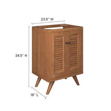 Birdie Natural Teak Wood Bathroom Vanity Cabinet (Sink Basin Not Included) - BUILDMYPLACE