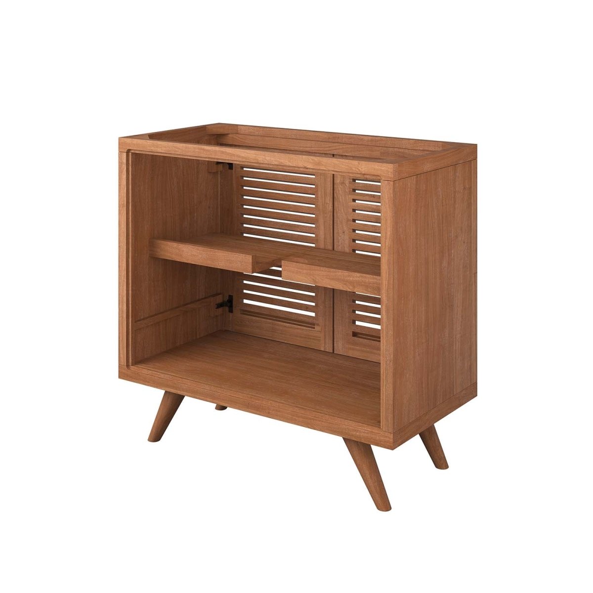 Birdie Natural Teak Wood Bathroom Vanity Cabinet (Sink Basin Not Included) - BUILDMYPLACE