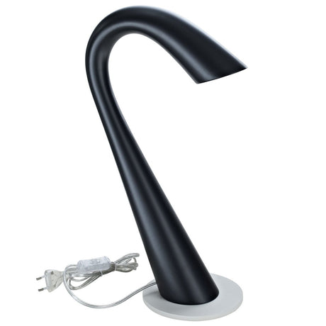 Black Acrylic Gooseneck Sturdy Table Lamp - BUILDMYPLACE