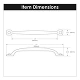 Black Appliance Pull 18 Inch Center to Center - Hickory Hardware - BUILDMYPLACE