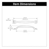 Black Cabinet Pull - 6 - 5/16 Inch (160mm) Center to Center - Hickory Hardware - BUILDMYPLACE