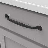 Black Cabinet Pull - 7 - 9/16 Inch (192mm) Center to Center - Hickory Hardware - BUILDMYPLACE