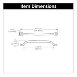 Black Cabinet Pull - 8 - 13/16 Inch (224mm) Center to Center - Hickory Hardware - BUILDMYPLACE