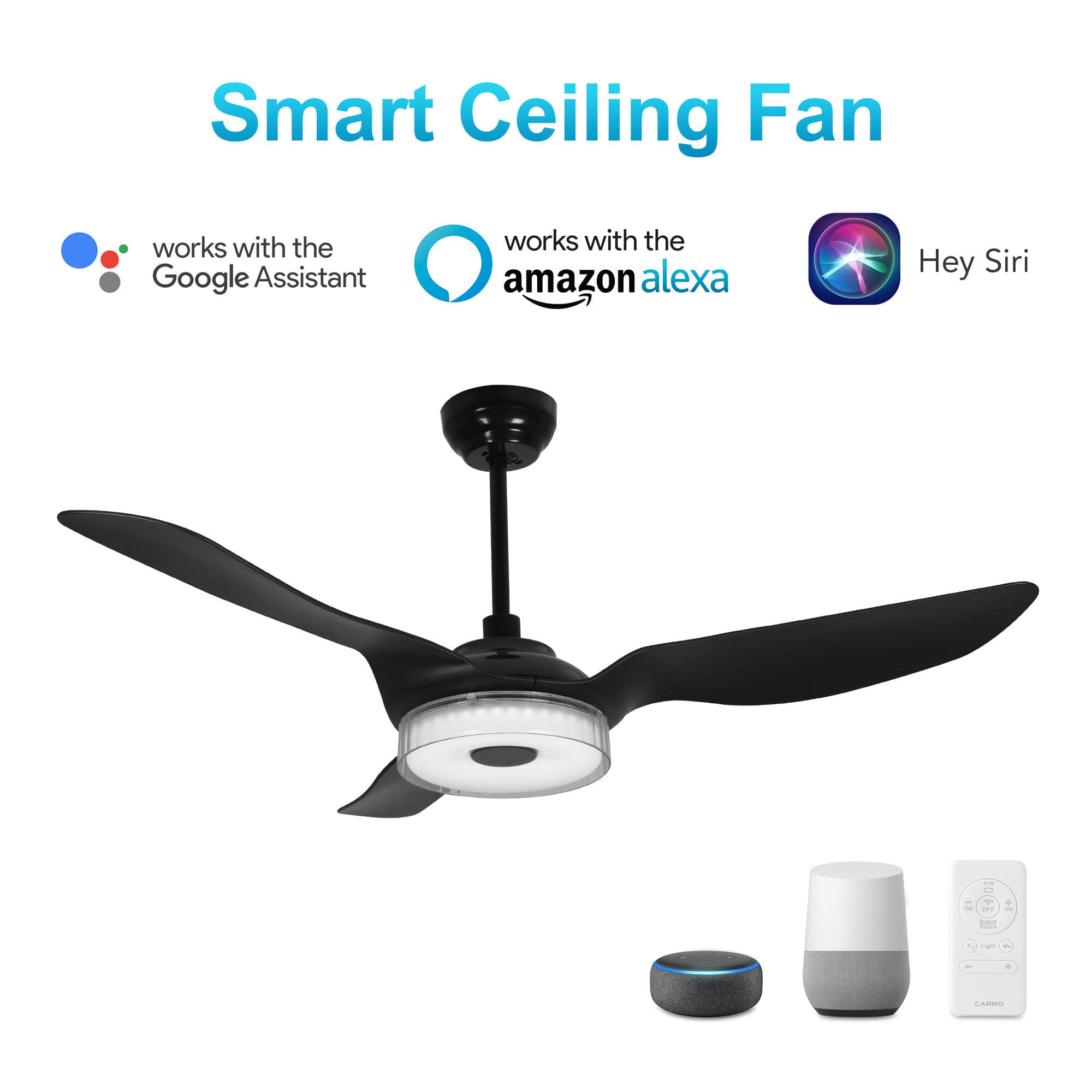 Smart fans that work with google orders home