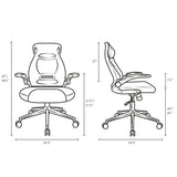 Black Stylish Expedite Highback Office Chair With Adjustable Arms - For Desk Chair - BUILDMYPLACE