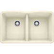 Blanco 32 inch Diamond Double Bowl Undermount Silgranit Kitchen Sink 50/50 - BUILDMYPLACE