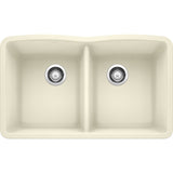 Blanco 32 inch Diamond Double Bowl Undermount Silgranit Kitchen Sink 50/50 - BUILDMYPLACE