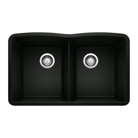 Blanco 32 inch Diamond Double Bowl Undermount Silgranit Kitchen Sink 50/50 - BUILDMYPLACE