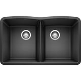 Blanco 32 inch Diamond Double Bowl Undermount Silgranit Kitchen Sink 50/50 - BUILDMYPLACE