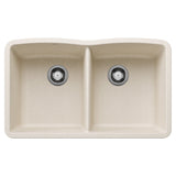 Blanco 32 inch Diamond Double Bowl Undermount Silgranit Kitchen Sink 50/50 - BUILDMYPLACE