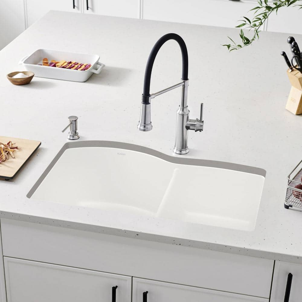 Blanco 32 inch Double Bowl Undermount Kitchen Sink - 60/40 - BUILDMYPLACE