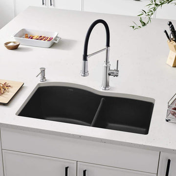 Blanco 32 inch Double Bowl Undermount Kitchen Sink - 60/40