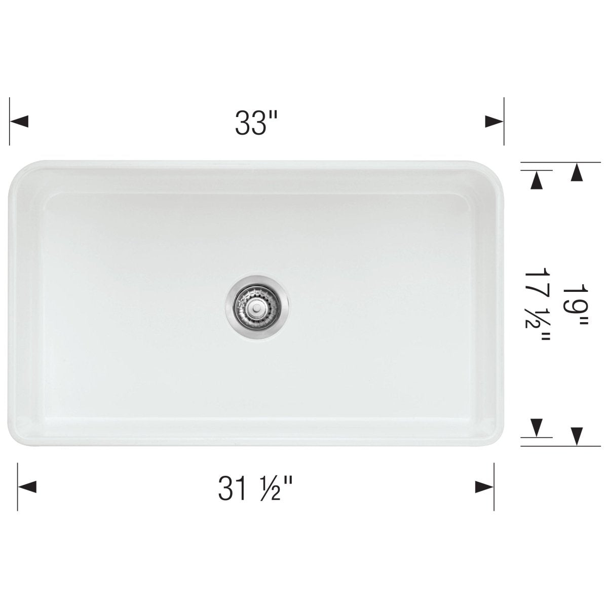 Blanco 33 inch Apron Single Bowl Farmhouse Sink - BUILDMYPLACE