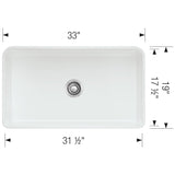 Blanco 33 inch Apron Single Bowl Farmhouse Sink - BUILDMYPLACE