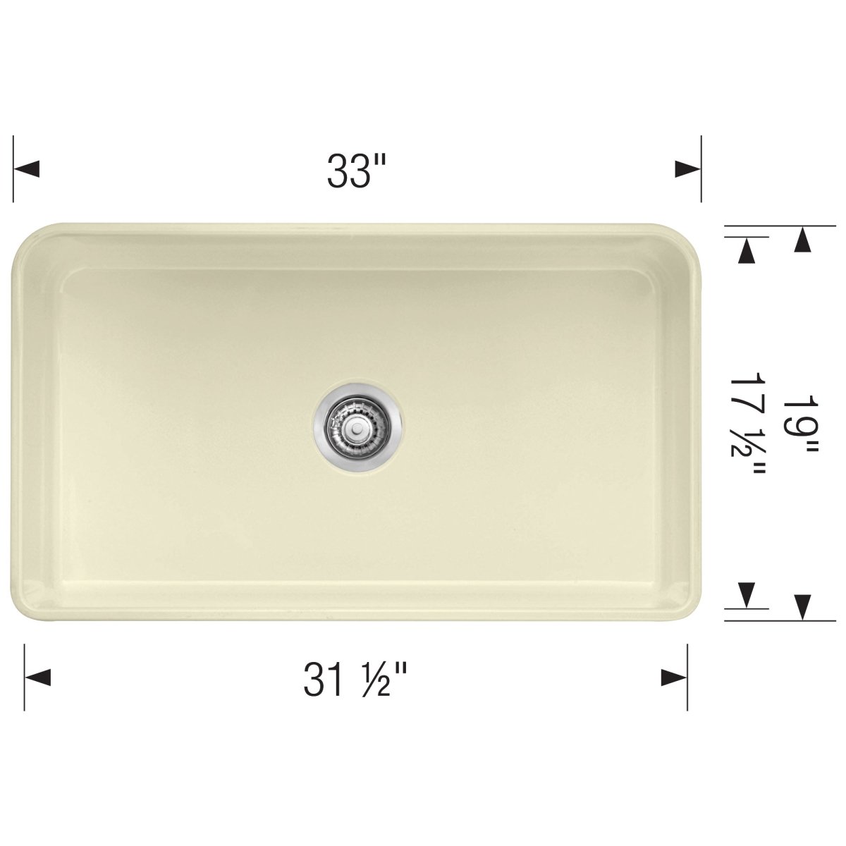 Blanco 33 inch Apron Single Bowl Farmhouse Sink - BUILDMYPLACE