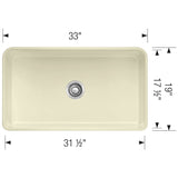 Blanco 33 inch Apron Single Bowl Farmhouse Sink - BUILDMYPLACE